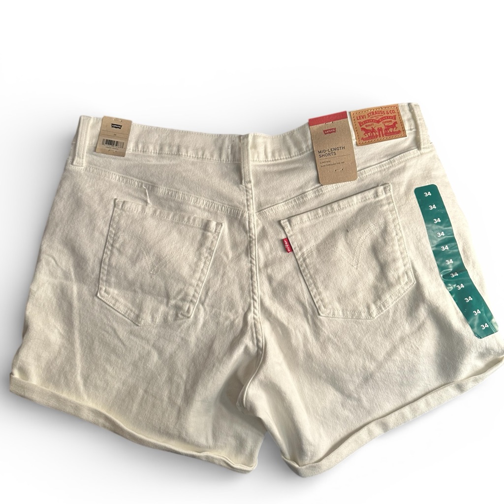 Brand New Levis Womens White Shorts